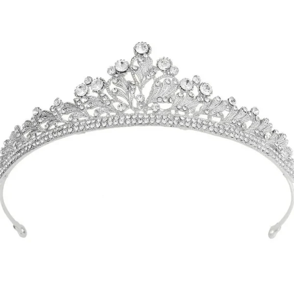 ROMANCE, Serafina -hopeanvärinen tiara kirkkailla kivillä