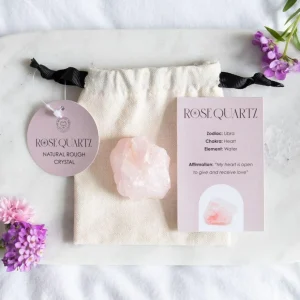 Rose Quartz Healing Rough Crystal -ruusukvartsi raakakivi