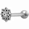 Rustokoru/traguskoru, Antique Silver Mandala Barbell