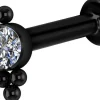 Rustokoru/traguskoru, Black Titanium Cluster Labret with CZ
