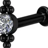 Rustokoru/traguskoru, Black Titanium Double Cluster Labret PVD