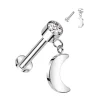 Rustokoru/traguskoru, Crescent Moon Dangle -titaaninen labret