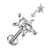 Rustokoru/traguskoru, Crystal Flower -titaaninen labret
