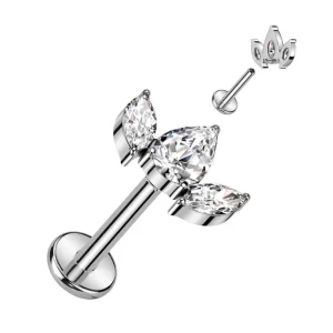 Rustokoru/traguskoru, Crystal Top -titaaninen labret
