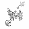 Rustokoru/traguskoru, Crystal Butterfly -titaaninen labret