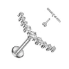 Rustokoru/traguskoru, Curved CZ Top -titaaninen labret