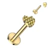 Rustokoru/traguskoru, Diamond Cut Heart in Gold -titaaninen labret