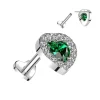 Rustokoru/traguskoru, Green Push In Heart Labret -titaaninen labret