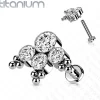 Rustokoru/traguskoru, Implant Grade Titanium CZ Center Cluster Fan