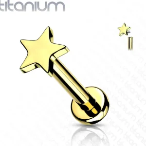 Rustokoru/traguskoru, Implant Grade Titanium Mini Gold Star
