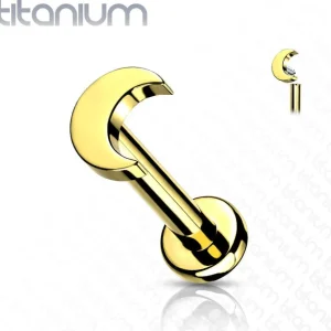 Rustokoru/traguskoru, Implant Grade Titanium Mini Gold Crescent Moon