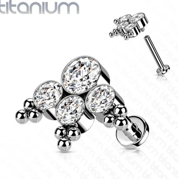 Rustokoru/traguskoru, Implant Grade Titanium CZ Center Cluster Fan