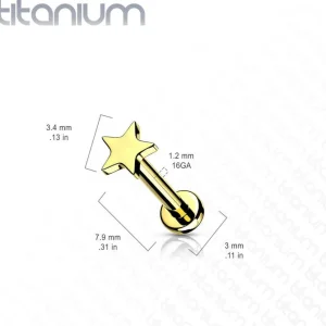 Rustokoru/traguskoru, Implant Grade Titanium Mini Star