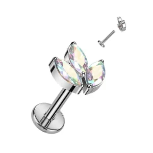 Rustokoru/traguskoru, Marquise Leaf AB -titaaninen labret