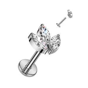 Rustokoru/traguskoru, Marquise Leaf -titaaninen labret