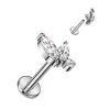 Rustokoru/traguskoru, Marquise Crystal Top -titaaninen labret