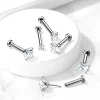Rustokoru/traguskoru, Push In Prong CZ Top -titaaninen labret 3 kokoa