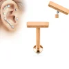 Rustokoru/traguskoru Short Bar Rosegold -ruusukultainen labret