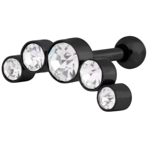 Rustokoru/traguskoru, Steel Blackline® Jewelled Curve Barbell
