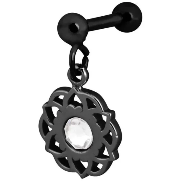 Rustokoru/traguskoru, Steel Blackline® Mandala Dangle