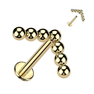 Rustokoru/traguskoru, Titanium Gold Angle Stud -kivetön titaanilabret