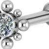 Rustokoru/traguskoru, Titanium Bohemian Labret with CZ