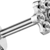 Rustokoru/traguskoru, Titanium Mini Flower Labret in Clear