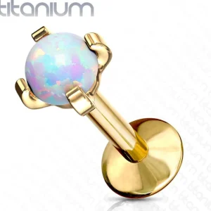 Rustokoru/traguskoru, Titanium Opal in Gold (kaksi pituutta)