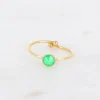 Sormus, BOHM PARIS | Bague Ally -neonvihreä kristallisormus