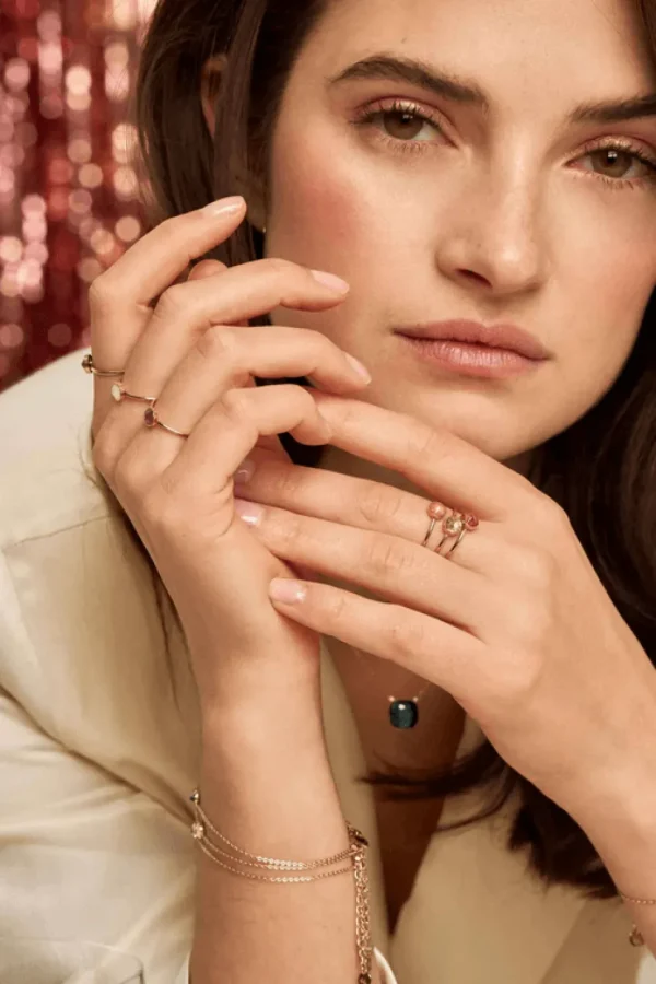 Sormus, BOHM PARIS | Bague Ally -neonvihreä kristallisormus