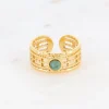 Sormus, BOHM PARIS | Bague Anaïs -dorée avec turquoise africaine