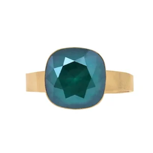 Sormus, BOHM PARIS | Bague Bea -tummanvihreä/kulta