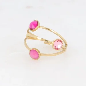 Sormus, BOHM PARIS | Bague Bella -ruusunpunainen kristallisormus