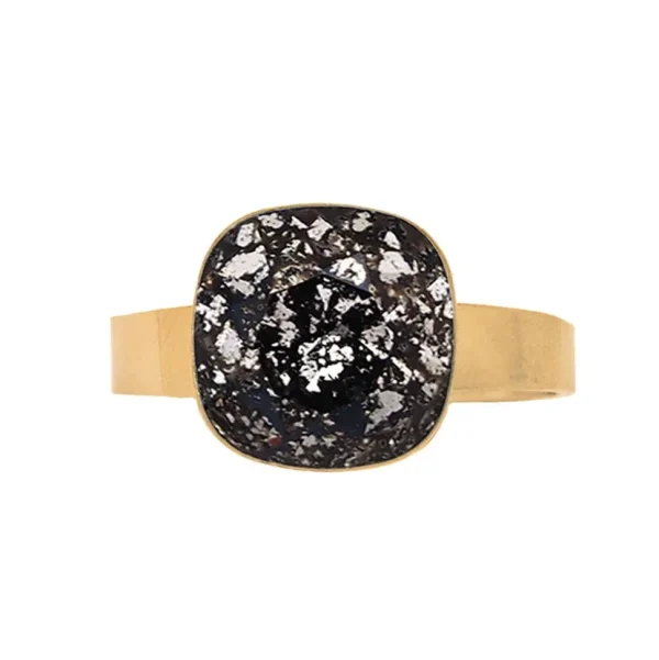 Sormus, BOHM PARIS | Bague Bea dorée noire patina