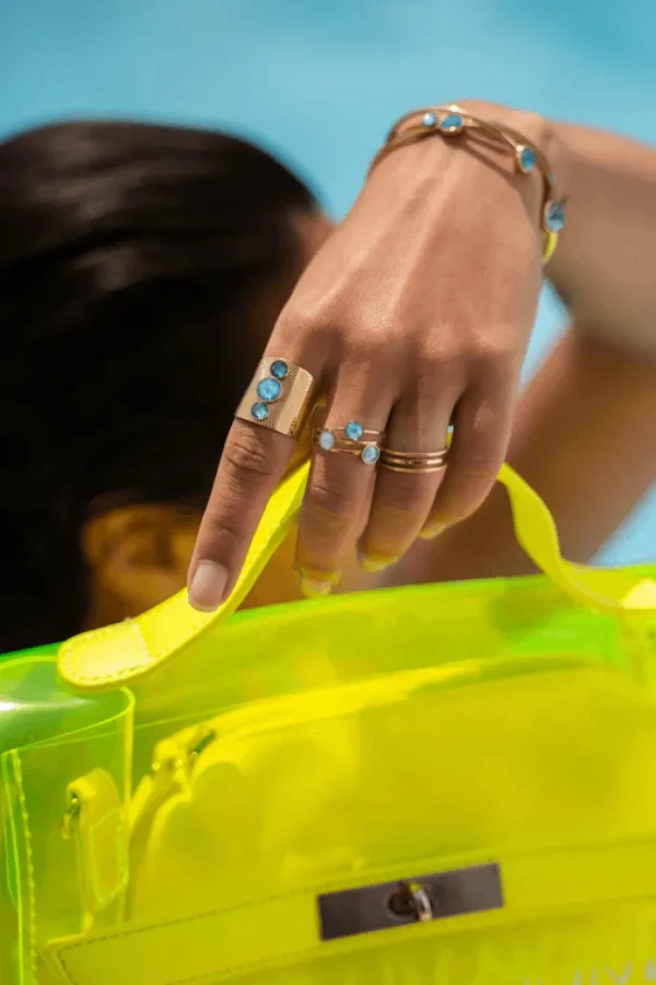 Sormus, BOHM PARIS | Bague Bella -ruusunpunainen kristallisormus