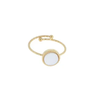 Sormus, BOHM PARIS | Bague Chloe dorée avec nacre