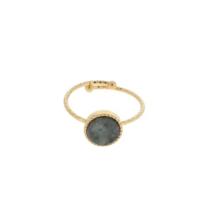 Sormus, BOHM PARIS | Bague Chloe dorée avec turqoise africaine