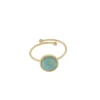 Sormus, BOHM PARIS | Bague Chloe dorée avec amazonite