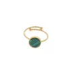 Sormus, BOHM PARIS | Bague Chloe dorée avec malachite