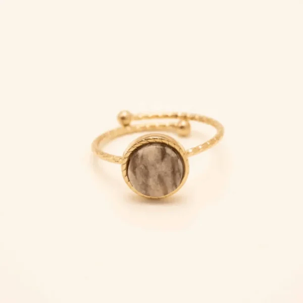 Sormus, BOHM PARIS | Bague Chloe -maisema jaspis luonnonkivisormus