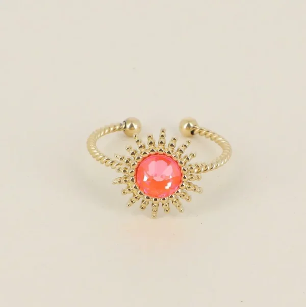 Sormus, BOHM PARIS | Bague Dao avec cristal electric orange delite