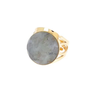 Sormus, BOHM PARIS | Bague Eponine dorée avec labradorite