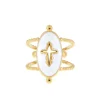 Sormus, BOHM PARIS | Bague Gabrielle dorée blanc -ristisormus