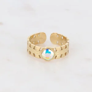 Sormus, BOHM PARIS | Bague Ghita -kirkaskivinen kristallisormus (AB)