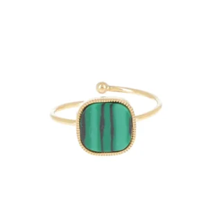 Sormus, BOHM PARIS | Bague Gigi dorée avec malachite