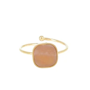 Sormus, BOHM PARIS | Bague Gigi dorée avec avec pierre de soleil