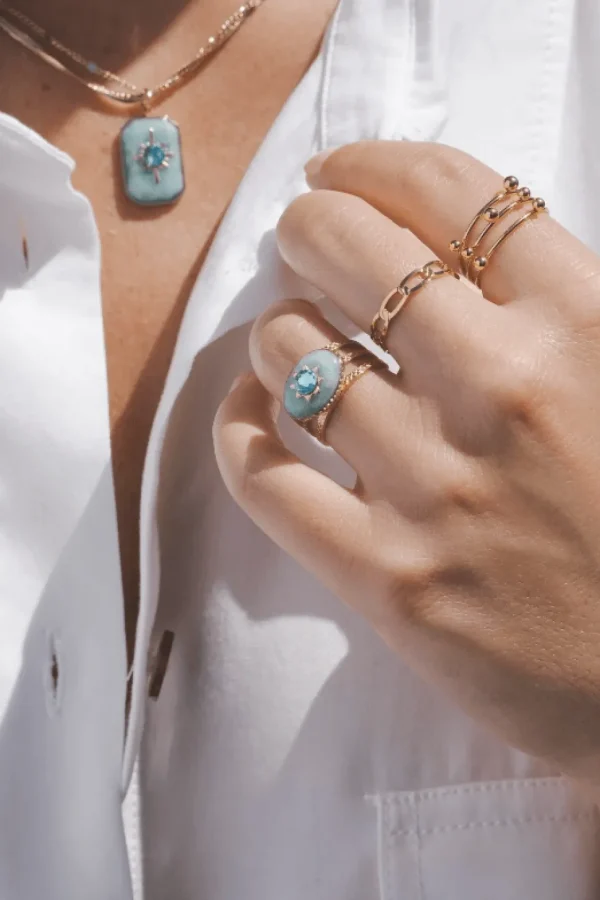 Sormus, BOHM PARIS | Bague Inaya avec rhodonite