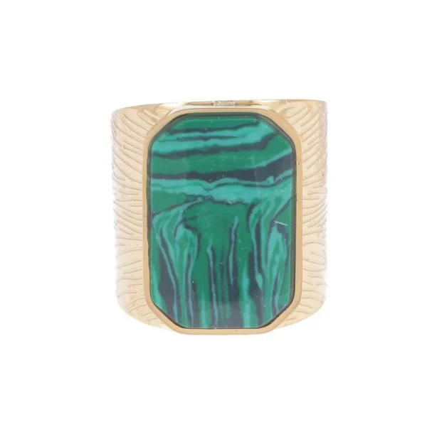 Sormus, BOHM PARIS | Bague Joas dorée avec malachite