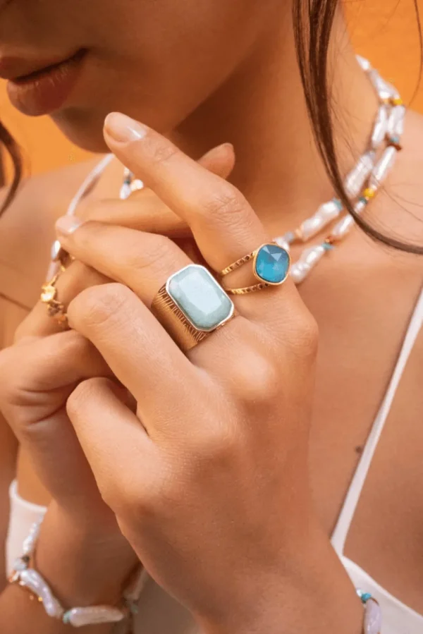 Sormus, BOHM PARIS | Bague Joas dorée avec malachite