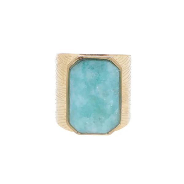 Sormus, BOHM PARIS | Bague Joas dorée avec amazonite